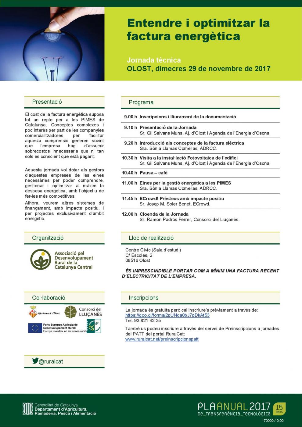 Xerrada sobre estalvi energètic al Centre Cívic